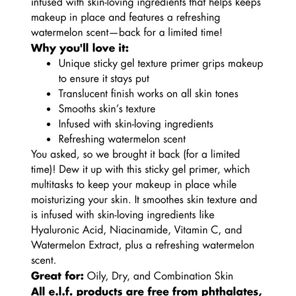 Brand New Just Released Limited Edition SOLD OUT Elf Jelly Pop Dew Primer - Picture 12 of 13